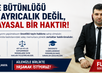 Aile Bütünlüğü Bir Ayrıcalık Değil, Anayasal Bir Haktır!